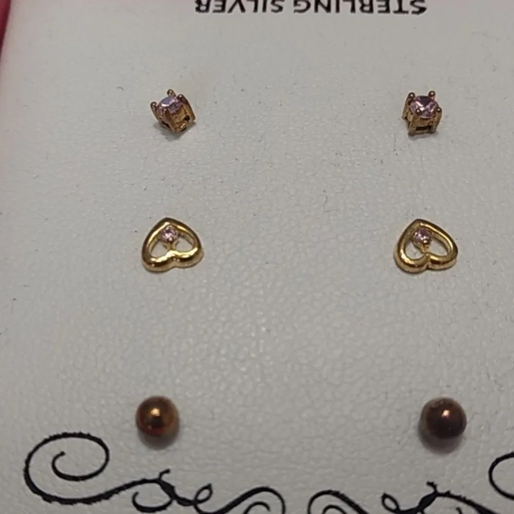 Sterling silver children's earrings set